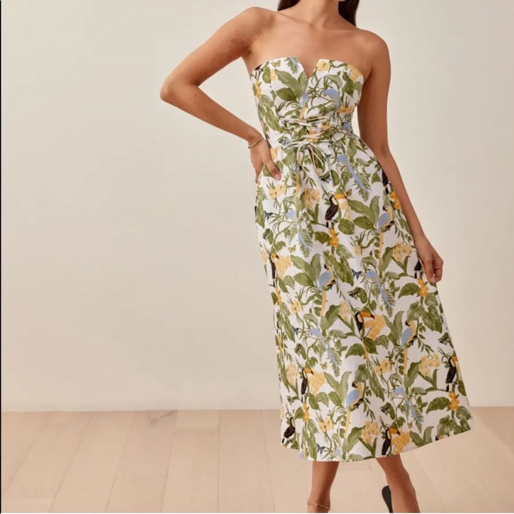 Reformation Cosmina Linen Dress